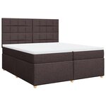vidaXL Sommier à lattes de lit avec matelas Marron foncé 200x200 cm