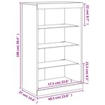 vidaXL Buffet avec lumières LED sonoma gris 60 5x37x100 cm
