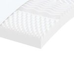 vidaXL Matelas en mousse enfants blanc 80x160 cm 7 zones dureté 20 ILD
