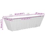 vidaXL Jardinières avec crochets 2 Pièces marron résine tressée