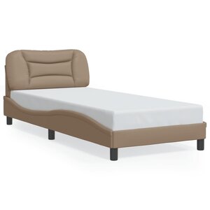 vidaXL Cadre de lit sans matelas Hvar cappuccino 90x200 cm similicuir