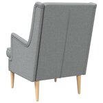vidaXL Fauteuil Gris clair Tissu