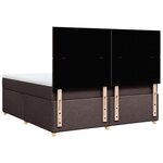 vidaXL Sommier à lattes de lit avec matelas Marron foncé 180x200 cm