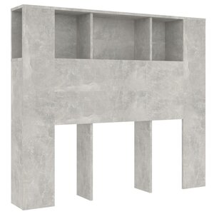 vidaXL Armoire de tête de lit gris béton 120x18 5x102 5 cm