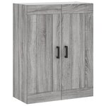 vidaXL Buffet haut Sonoma gris 69 5x34x180 cm Bois d'ingénierie
