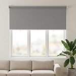 vidaXL Store roulant extérieur protection UV Gris clair Polyester