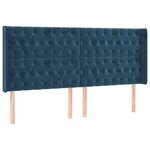 vidaXL Sommier à lattes de lit matelas et LED Bleu foncé 180x200 cm