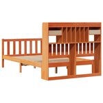 vidaXL Lit bibliothèque sans matelas cire marron 135x190 cm pin massif
