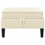 vidaXL Pouf avec Rangement Crème Velours