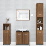 vidaXL Armoire de bain Chêne marron 30x30x183 5 cm Bois d'ingénierie