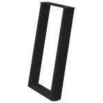 vidaXL Pieds de table à manger en U 2 pièces Noir 60 x (72-73) cm Acier
