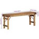 vidaXL Banc 110x35x46 cm en bois massif récupéré
