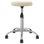 Vidaxl chaise pivotante de bureau crème velours
