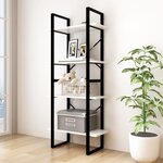 vidaXL Bibliothèque à 4 niveaux Blanc 60x30x140 cm Bois de pin massif