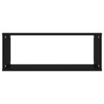 vidaXL Étagères murales cube 2 Pièces Noir 60x15x23 cm Bois d’ingénierie