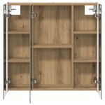 vidaXL Armoire Miroir de Salle de Bain avec étagère Chêne artisan