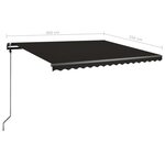 vidaXL Auvent manuel rétractable avec LED 400x350 cm Anthracite