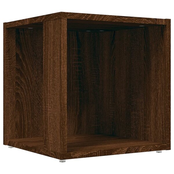 vidaXL Table d'appoint Chêne marron 33x33x34 5 cm Bois d'ingénierie
