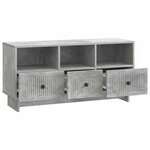 vidaXL Meuble TV Gris béton 102 x 34 5 x 50 cm Bois d'ingénierie