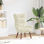 vidaXL fauteuil Crème 69 x 74 x 93 cm Velours