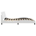 vidaXL Cadre de lit avec LED sans matelas blanc 180x200 cm