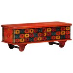 vidaXL Boîte de rangement Rouge 110x40x40 cm Bois d'acacia massif