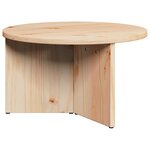 vidaXL Table basse 2 Pièces Naturel Bois de pin massif