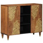 vidaXL Buffet avec porte Marron 90 x 33 x 75 cm Bois de mangue massif