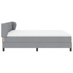 vidaXL Lit à ressorts avec matelas Gris clair 180 x 200 cm tissu