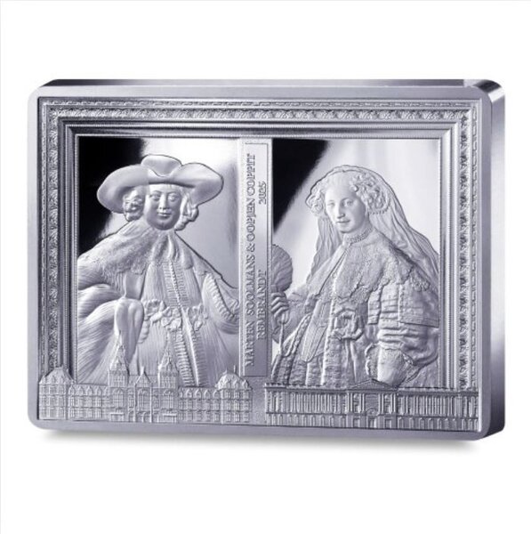 Marten Soolmans et Oopjen Coppit  Rembrandt - Monnaie de 50€ argent 100g