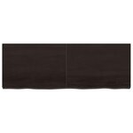 vidaXL Dessus de table marron foncé bois chêne massif traité