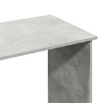 vidaXL Bureau gris béton 102x50x75 cm bois d'ingénierie