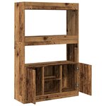 vidaXL Buffet haut vieux bois 92x33x140 cm bois d'ingénierie