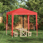 vidaXL Tente de fête 200 x 200 x 240 cm Rouge PE et acier