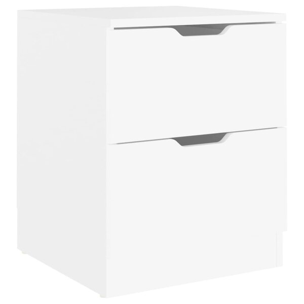 vidaXL Table de chevet Blanc 40x40x50 cm Bois d'ingénierie