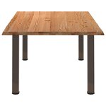 vidaXL Table à manger et bord naturel bois massif chêne rectangulaire