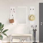 vidaXL Porte-manteau mural Blanc 96 x 1 5 x 90 cm Bois d'ingénierie
