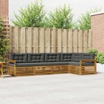 vidaXL Ensemble de canapés d'extérieur 5 pc Naturel et Anthracite