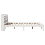 vidaXL Cadre de lit avec tête de lit blanc 140x200 cm bois pin massif