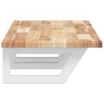 vidaXL Étagère de vasque murale acier et bois massif d'acacia