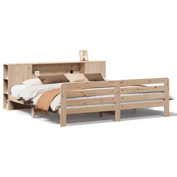 vidaXL Cadre de lit sans matelas 200x200 cm bois massif de pin