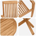 vidaXL Ensemble de salle à manger pour jardin 3 Pièces Marron