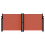 vidaXL Auvent latéral rétractable terre cuite 100x1000 cm