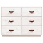 vidaXL Buffet Blanc 100x40x75 cm Bois massif de pin