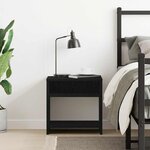 vidaXL Table de chevet chêne noir 40x30x40 cm bois d'ingénierie