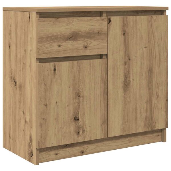 vidaXL Buffet avec tiroir chêne artisanal 71x35x65 cm bois ingénierie