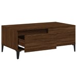 vidaXL Table basse Chêne marron 90x50x36 5 cm Bois d'ingénierie