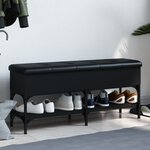 vidaXL Banc à chaussures noir 102x32x45 cm bois d'ingénierie