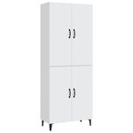 vidaXL Buffet haut Blanc 70x34x180 cm Bois d'ingénierie