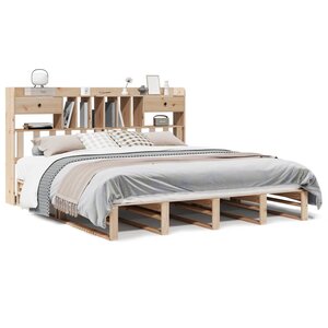 vidaXL Lit bibliothèque sans matelas 180x200 cm bois massif de pin
